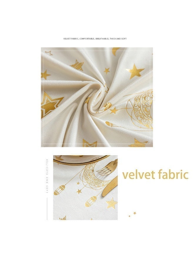 Wsstacxy Ramadan Pillow Covers, Ramadan Table Runner,Ramadan Decorations for Home Set Pack of 5 Ramadan Table Decorations Eid Table Runner and 4 Pcs Ramadan Cushion Covers - Image 2